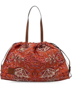 Pedro Del Hierro Madrid Paisley-Print Drawstring Tote Bag - Red
