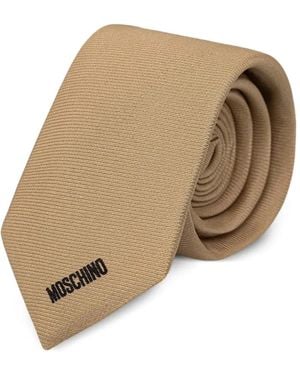 Moschino Cravate À Logo Imprimé - Neutre