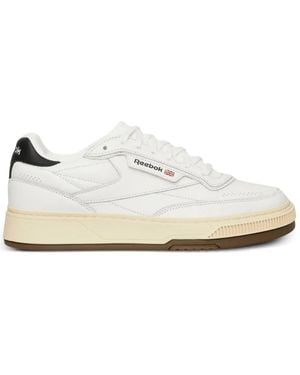 Reebok Lace-Up Leather Sneakers - White