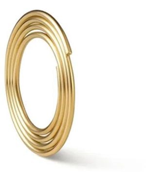 Shihara 18Kt Flat Hoop 01 Earring - Metallic