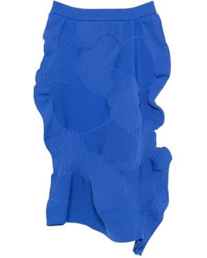 Issey Miyake Asymmetrischer Kone Rock - Blau
