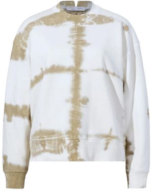 Proenza Schouler Tie-Dye Print Cotton Sweatshirt - White