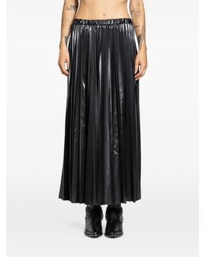 Junya Watanabe Pleated Maxi Skirt - Black