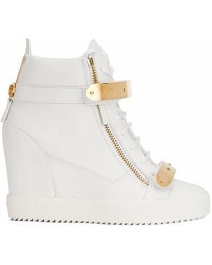 Giuseppe Zanotti Coby Wedge-Heel Trainers - White