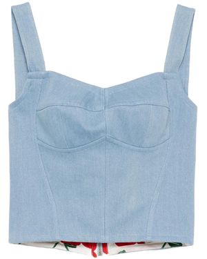 BLAKLACE Panelled Top - Blue