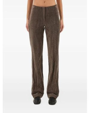 Alysi Textured Trousers - Brown