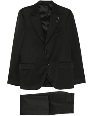 Lardini Traje De Tres Piezas - Negro