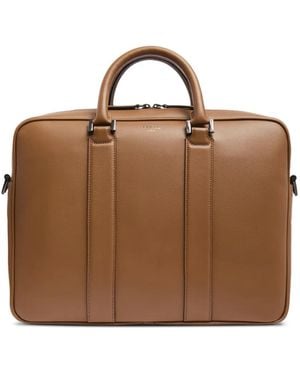 Lancel Edgard Leather Briefcase - Brown