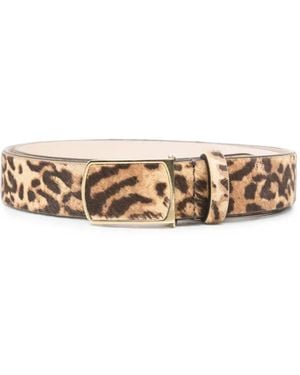 Isabel Marant Leopard-Print Buckle-Fastening Belt - Metallic
