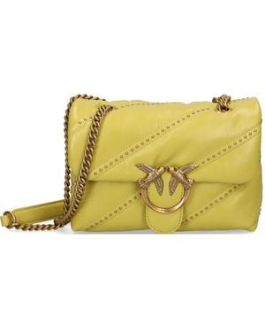Pinko Leather Shoulder Bag - Metallic