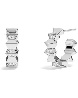Apm Monaco Up And Down Hoop Earrings - White