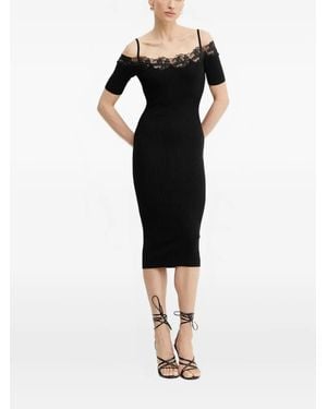 Guess X Marciano Candice Ribbed Midi Dress - Black