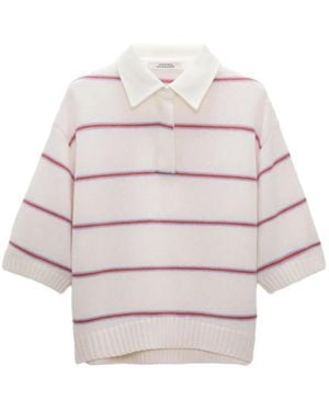 Dorothee Schumacher Sporty Statements Striped Polo Shirt - White