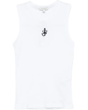JW Anderson Anchor Embroidery Vest - White