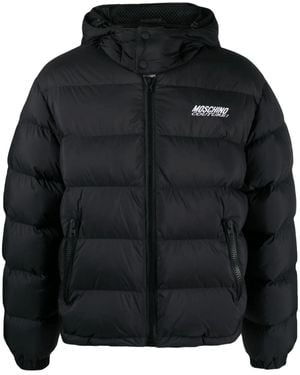 Moschino Logo-Embroidered Padded Jacket - Black