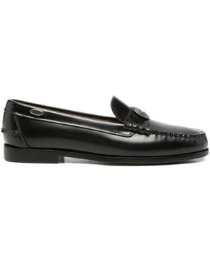 Mexicana Mocassins En Cuir À Ornements - Black