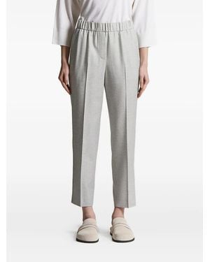Peserico Elastic-Waist Pants For All Seasons - Gray