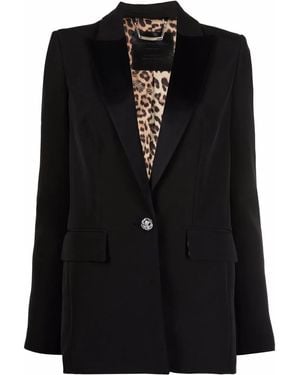 Philipp Plein Sequinned Tiger Single-Breasted Blazer - Black