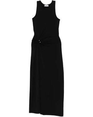 Rabanne Ring-Detail Maxi Dress - Black