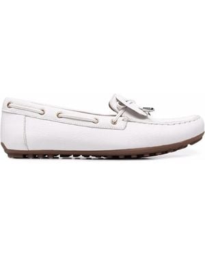 Geox Lace-Up Detail Loafers - White