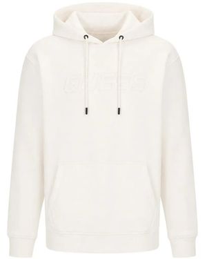 Guess Logo-Embossed Pouch-Pocket Hoodie - White