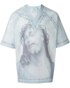 Givenchy Christ Print T-shirt - Blue