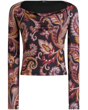 Etro Top Con Stampa - Rosso