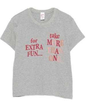 RE/DONE X Coca Cola Slogan-Print T-Shirt - Grey