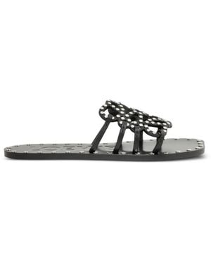 Loewe Petal Anagram Studded Sandals - White