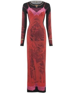 Marine Serre Maxi Dresses - Red