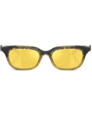 DIESEL Rectangle-Frame Sunglasses - Yellow