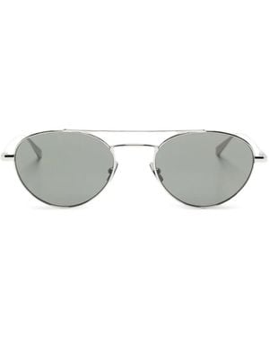 Saint Laurent Runde Sonnenbrille - Grau