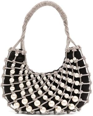 Rosantica Bead Embellishment Bag - White