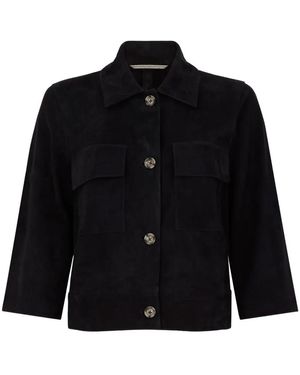The Jackie Leathers Karis Cropped Jacket - Black