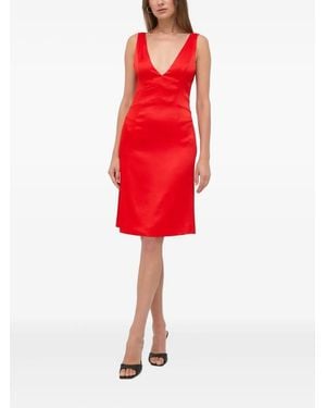IVY & OAK Abito Midi Smanicato - Rosso