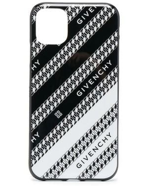 Givenchy Chain-Link Print Logo Iphone 11 Case - White