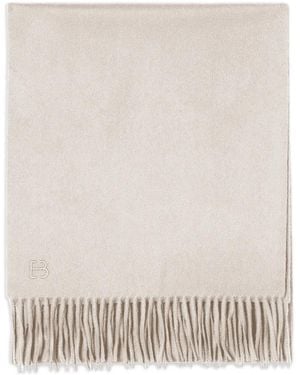Bompard Eb Fringed Monogram Scarf - Natural