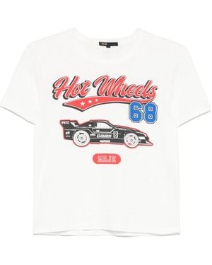Maje Camiseta con estampado gráfico - Blanco