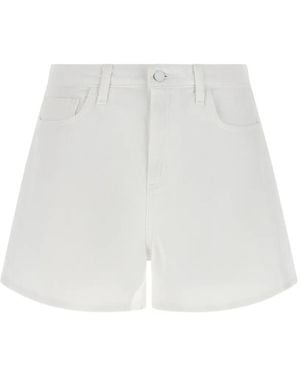 L'Agence Lissania Flared Shorts - White