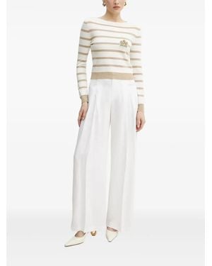 Ermanno Scervino Jersey a rayas - Blanco