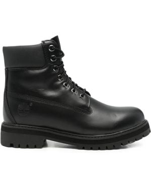 Timberland Lace-Up Leather Ankle Boots - Black