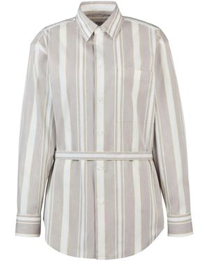 Tod's Gestreiftes Hemd - Weiß