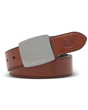 The Bridge Reversible Leather Belt - Brown