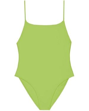 JADE Swim Trophy Thin-Strap Swimsuit - Green