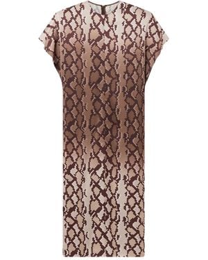 Stella McCartney Short-Sleeve Midi Dress - Brown