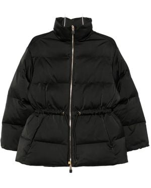 Elisabetta Franchi Drawstring Puffer Jacket - Black