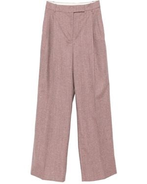 Rohe Pantalones De Talle Medio - Morado