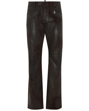 DSquared² Leather Trousers - Grey