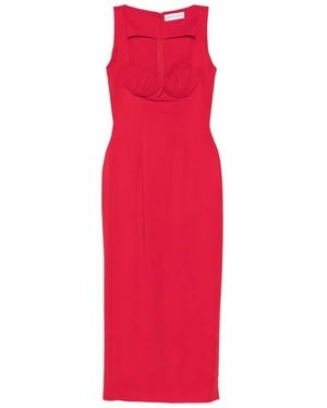 ROWEN ROSE Gathered-Detail Maxi Dress