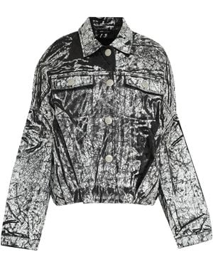 UMA | Raquel Davidowicz Jeansjacke mit abstraktem Print - Schwarz
